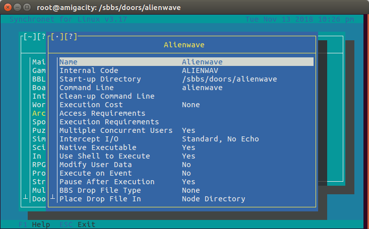 Alienwave SBBS Config