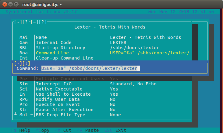 Lexter SBBS Config