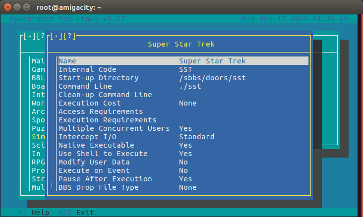 SuperStarTrek SBBS Config