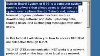 Access BBS through Telnet