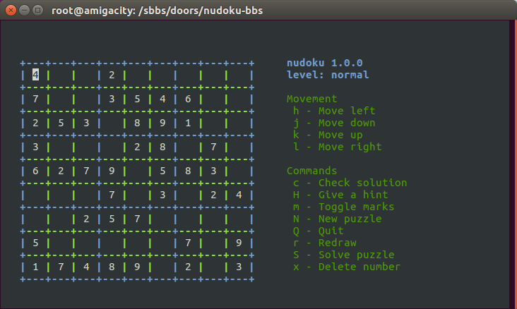 Nudoku Game Play Screen