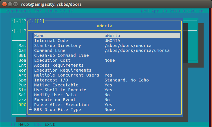 uMoria Door Settings